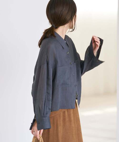 plage（プラージュ） ブラウス シャツ 「追加」RAMIE LYOCELL CROPPED