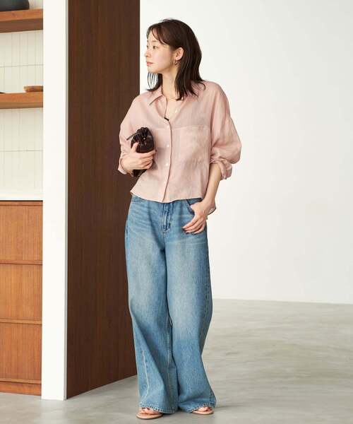 plage（プラージュ） ブラウス シャツ 「追加」RAMIE LYOCELL CROPPED
