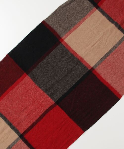 「TWEED MILL」 マフラー - レッド レディース_画像2
