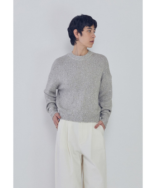 1er Arrondissement ニット セーター ラメノットスパンコールニット