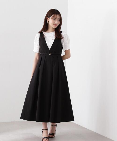 「PROPORTION BODY DRESSING」 ノースリーブワンピース SMALL ブラック レディースの画像