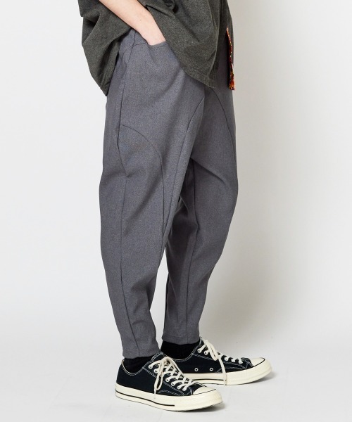 「rehacer」 イージーパンツ MEDIUM ブラック メンズ_画像4