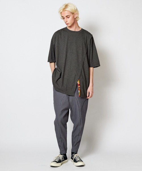 「rehacer」 イージーパンツ MEDIUM ブラック メンズ_画像7