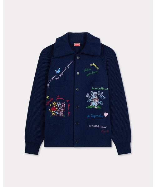 カーディガン 'KENZO Cartoon' エンベリッシュド カーディガン イン ウール コットン メンズの画像