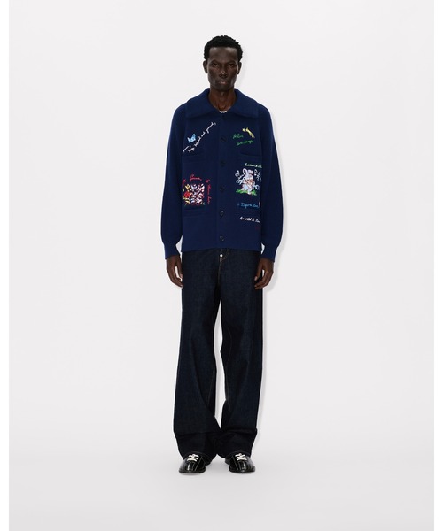 カーディガン 'KENZO Cartoon' エンベリッシュド カーディガン イン ウール コットン メンズの画像