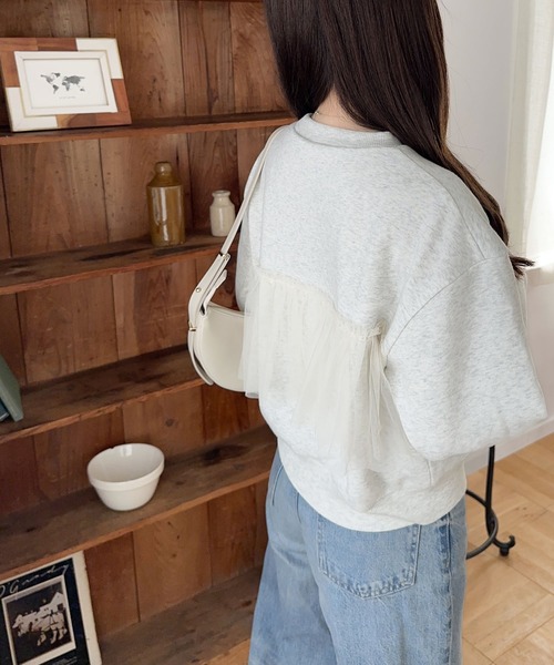 「mily bilet」 スウェットカットソー MEDIUM オートミール レディース_画像9