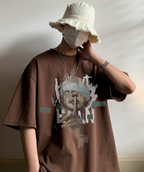 「MGV」 半袖Tシャツ X-LARGE ブラウン メンズ_画像6
