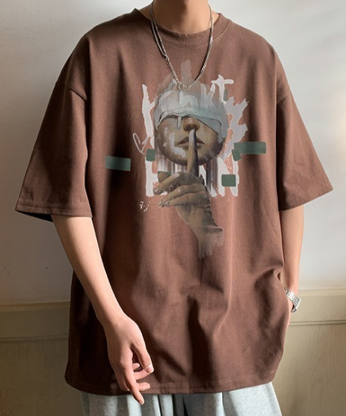 「MGV」 半袖Tシャツ X-LARGE ブラウン メンズ_画像8