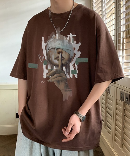 「MGV」 半袖Tシャツ X-LARGE ブラウン メンズ_画像9