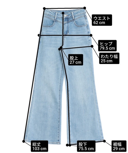 ANAP（アナップ） ジーンズ デニム デニムパンツ 細見えウエストV