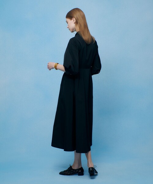 シャツワンピース 「LOULOU WILLOUGHBY」タックパフシャツワンピースの画像