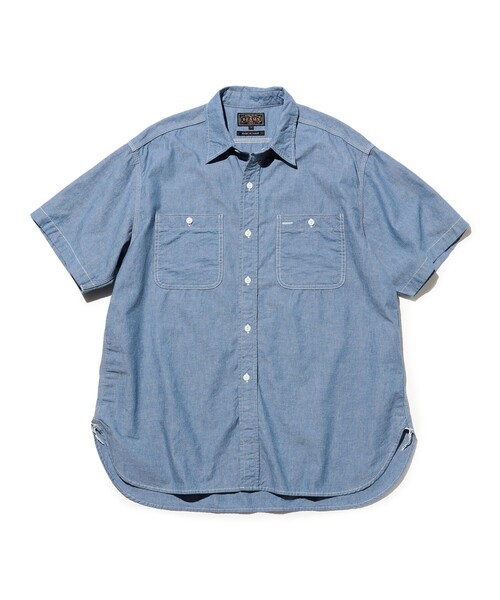 BEAMS+（ビームスプラス） シャツ WORK Indigo Chambray メンズ