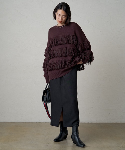 「LOUNGEDRESS」 タイトスカート S ブラウン レディース_画像9