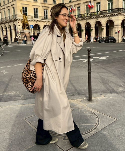 トレンチコート コート 「UMARMUNG/ウンマームン」CONVERTIBLE COLLAR OVERSIZED TRENCH COAT レディースの画像