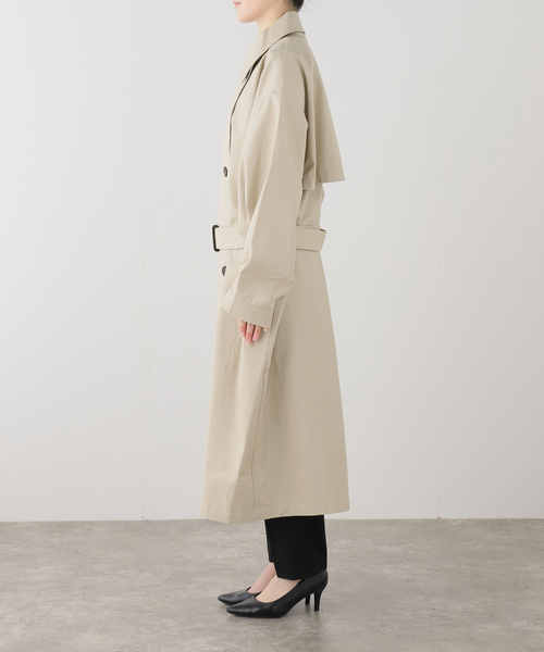 トレンチコート コート 「UMARMUNG/ウンマームン」CONVERTIBLE COLLAR OVERSIZED TRENCH COAT レディースの画像