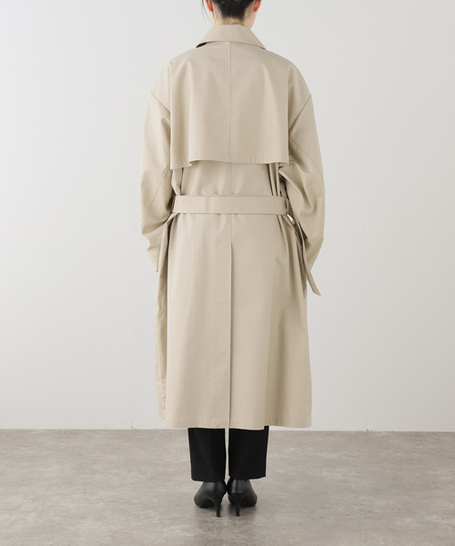 トレンチコート コート 「UMARMUNG/ウンマームン」CONVERTIBLE COLLAR OVERSIZED TRENCH COAT レディースの画像