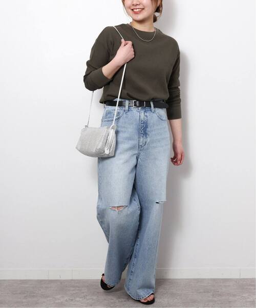 「JOURNAL STANDARD relume」 長袖カットソー FREE チャコールグレー レディース_画像2