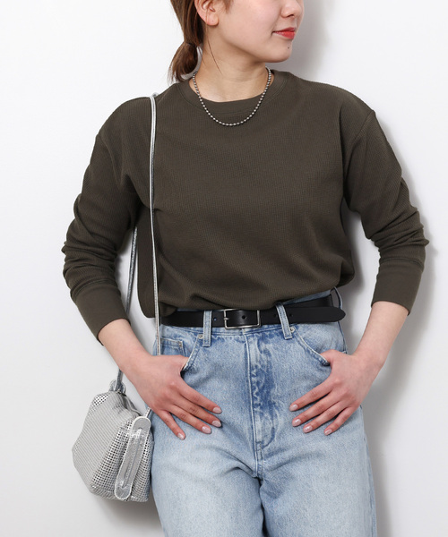 「JOURNAL STANDARD relume」 長袖カットソー FREE チャコールグレー レディース_画像6