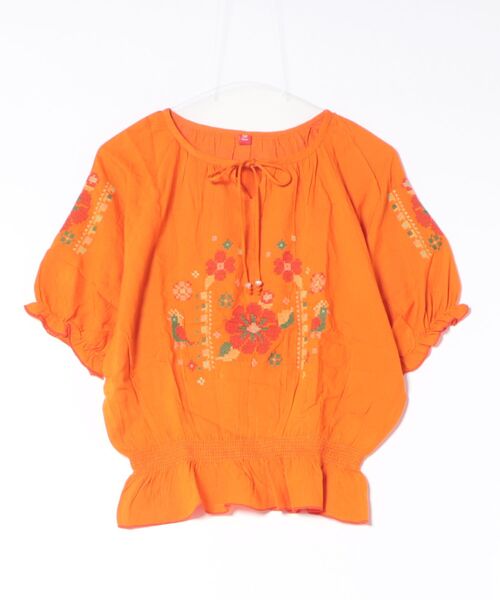 チャイハネ（CAYHANE） 「チャイハネ」花刺繍クロスステッチトップス