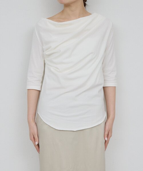 tシャツ 「2WAY」ハーフスリーブカットソー レディースの画像