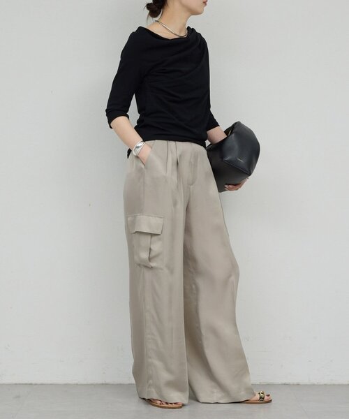 tシャツ 「2WAY」ハーフスリーブカットソー レディースの画像