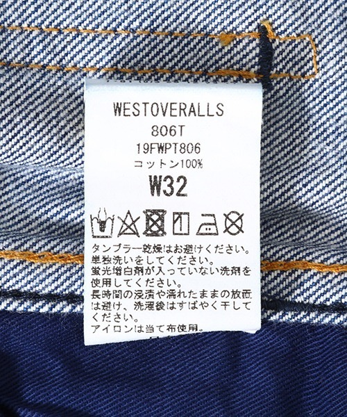 「WESTOVERALLS」 デニムパンツ 28 ブルー メンズ_画像7