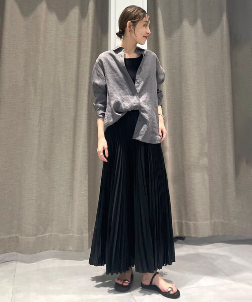 「NOBLE」 長袖シャツ - ネイビー レディース_画像6