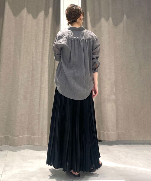 「NOBLE」 長袖シャツ - ネイビー レディース_画像7