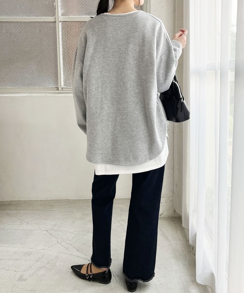 「U.S. POLO ASSN.」 スウェットカットソー MEDIUM 杢グレー レディース_画像2