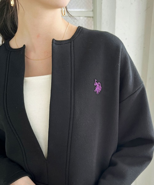 「U.S. POLO ASSN.」 スウェットカットソー MEDIUM 杢グレー レディース_画像3