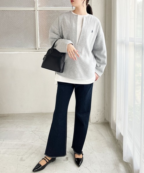「U.S. POLO ASSN.」 スウェットカットソー MEDIUM 杢グレー レディース_画像6