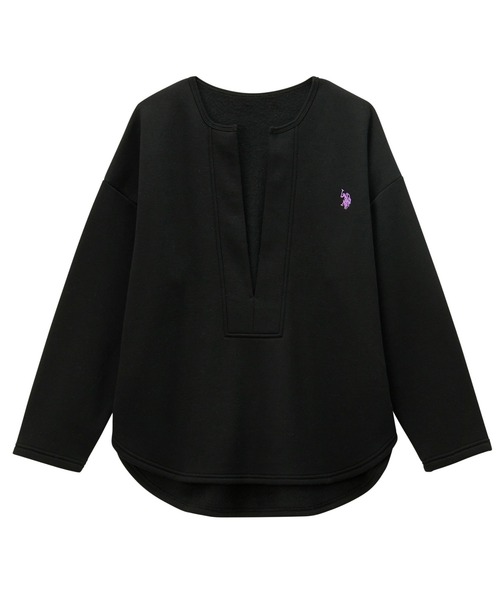 「U.S. POLO ASSN.」 スウェットカットソー MEDIUM 杢グレー レディース_画像7