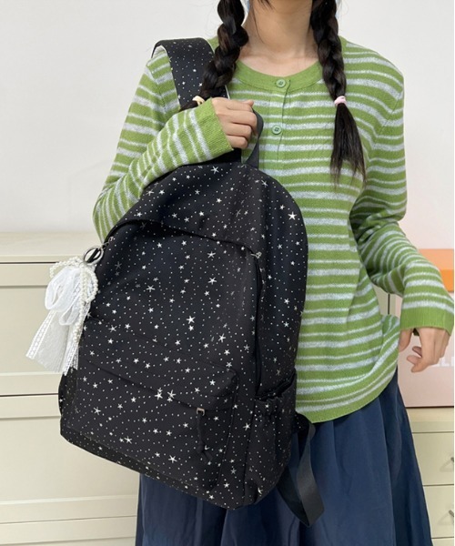 FREE STYLISTS デイバック リュック Y2K キラキラ 星柄 リュックサック
