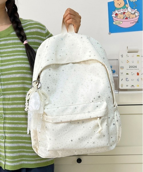 FREE STYLISTS デイバック リュック Y2K キラキラ 星柄 リュックサック