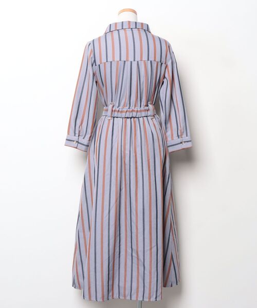 「REDYAZEL」 ストライプ柄シャツワンピース S パープル レディース_画像2