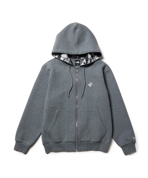 ニューエラ　グレー フード付き ジッパージャケット NEW ERA（ニューエラ） ジップアップパーカー M グレー メンズ