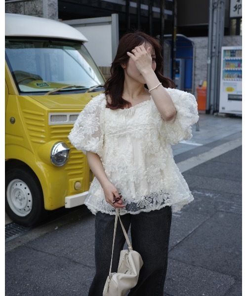 tシャツ 3wayチュールトップ レディースの画像