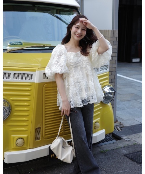 tシャツ 3wayチュールトップ レディースの画像