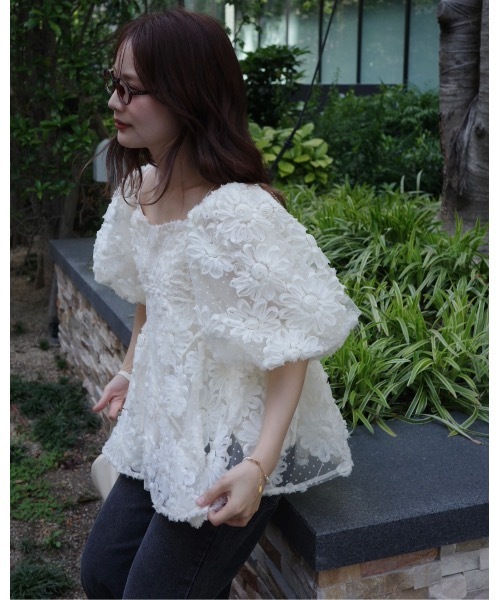 tシャツ 3wayチュールトップ レディースの画像