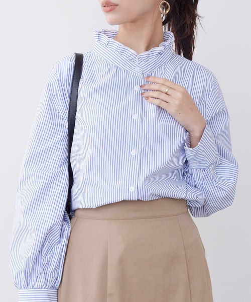 「Chez toi」 長袖シャツ FREE アイボリー レディース_画像9