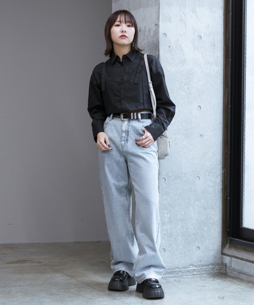 「PAGEBOY」 デニムパンツ 27inch ブルー レディース_画像2