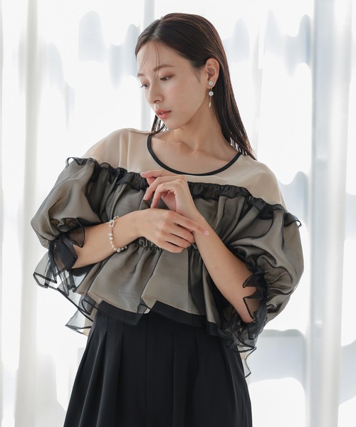 「haremode」 長袖ワンピース S ネイビー レディース_画像6