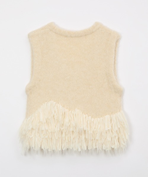 leinwande（ラインヴァンド） ベスト ジレ Alpaca Fringe Vest