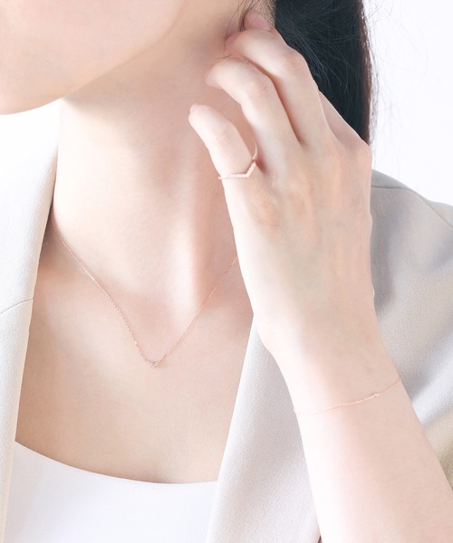G*n様 BLOOM ブルーム　ピンクゴールド k10 ネックレス BLOOM（アクセサリー） ネックレス 「sweet掲載」K10 ピンク
