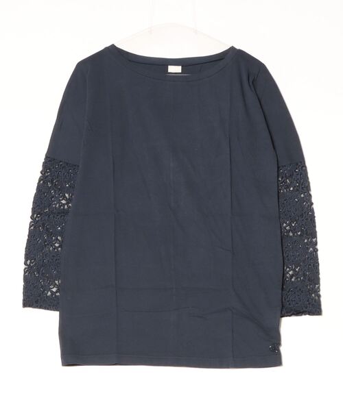 tシャツ レーススリーブカットソー レディース