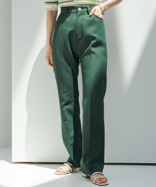 パンツ スラックス 【WEB限定サイズ0あり】ハイウエストカラーバリエスラックスパンツ|ZOZOTOWN |11
