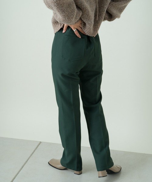 パンツ スラックス 【WEB限定サイズ0あり】ハイウエストカラーバリエスラックスパンツ|ZOZOTOWN |17