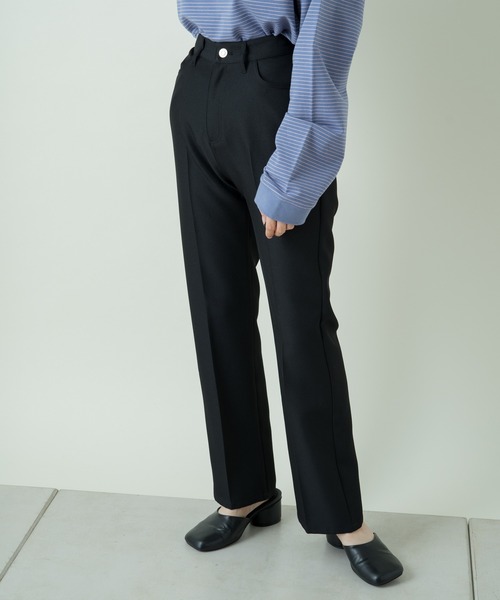 パンツ スラックス 【WEB限定サイズ0あり】ハイウエストカラーバリエスラックスパンツ|ZOZOTOWN |15
