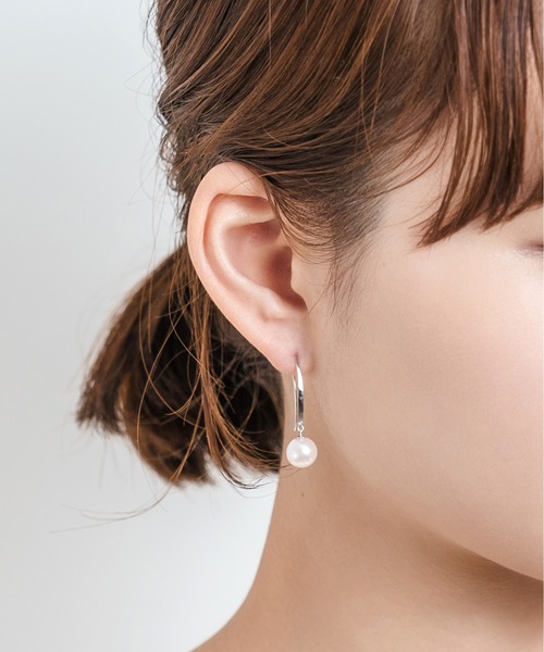 Jewel closet by L&Co. ピアス Pt900 アコヤパール フック ピアス 8mm