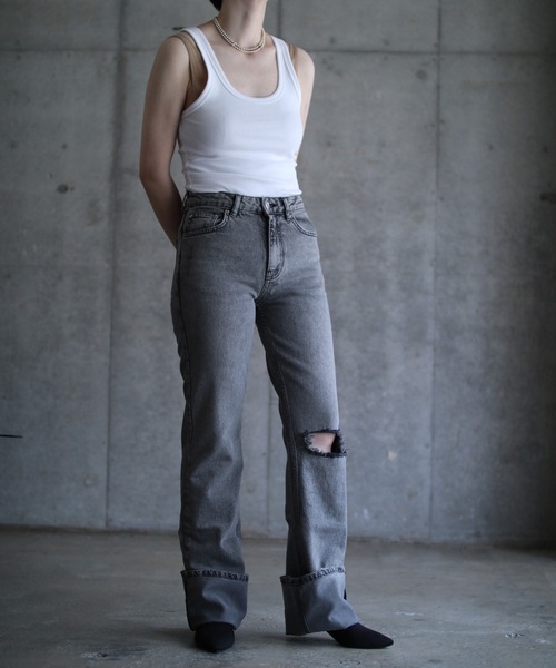Gina Tricot ジーンズ デニム デニムパンツ Full length flare jeans